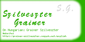 szilveszter grainer business card